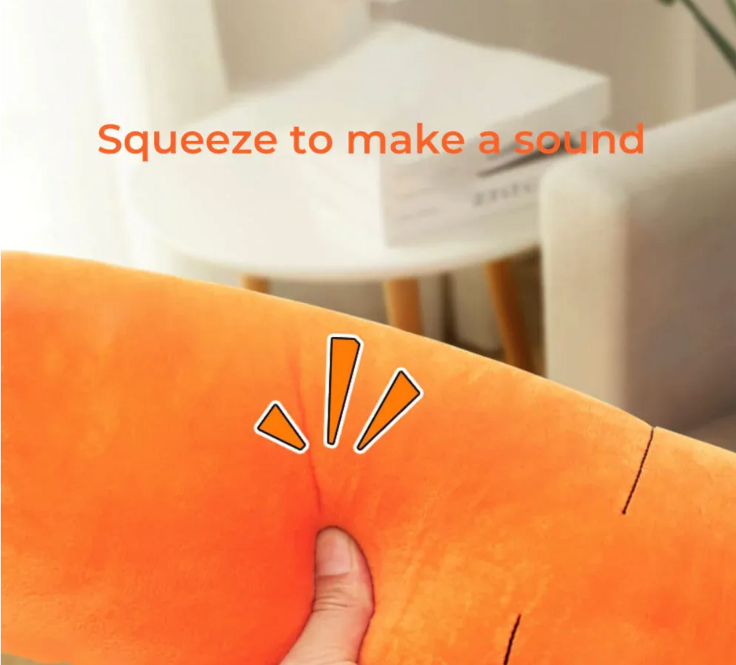 Carrot Squeaky Plush Toy Dog Interactive Toy