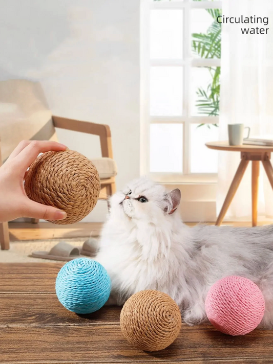 10CM Interactive Sisal Cat Scratching Ball