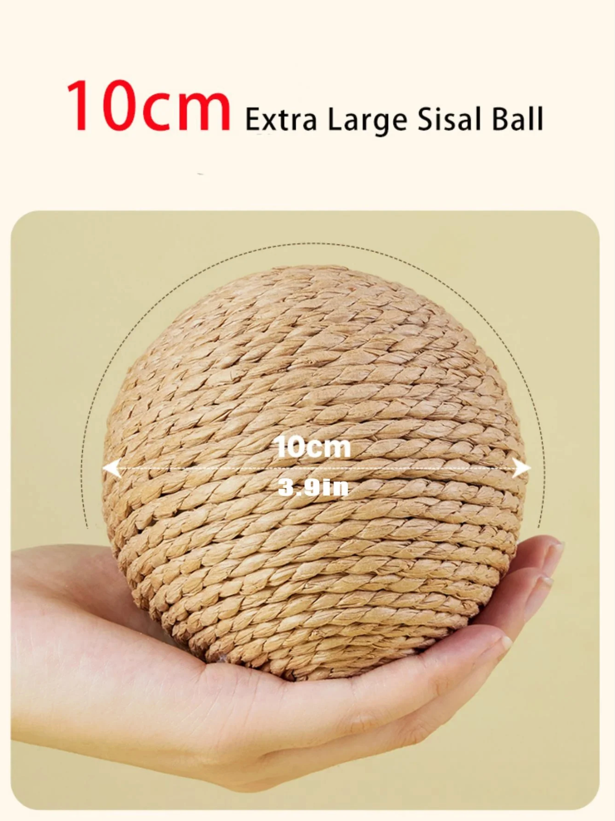 10CM Interactive Sisal Cat Scratching Ball